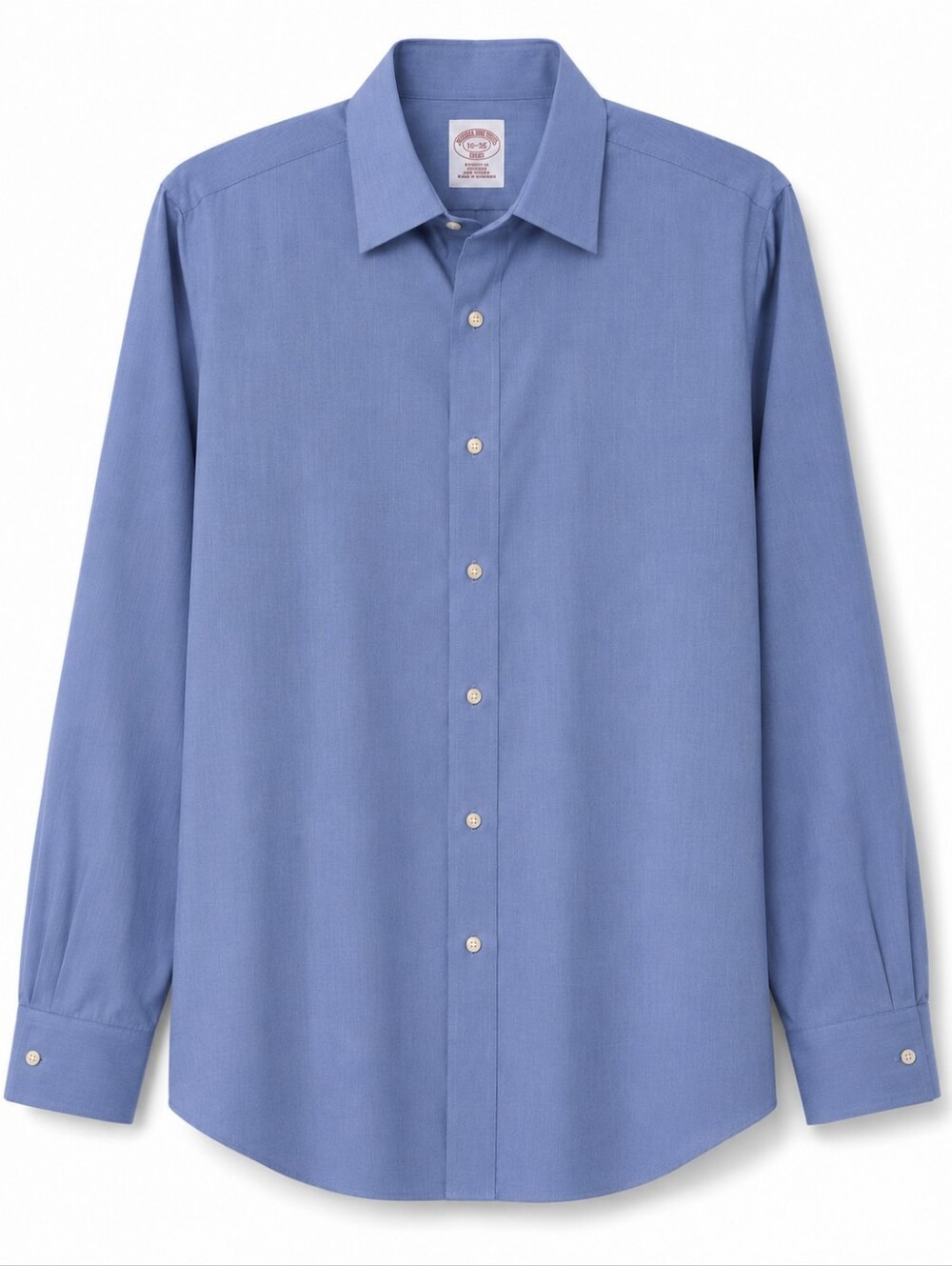 Brooks Brothers 346 Men's Dress Shirt 16/35 3 Button Pleated Cuff Blue Stripe